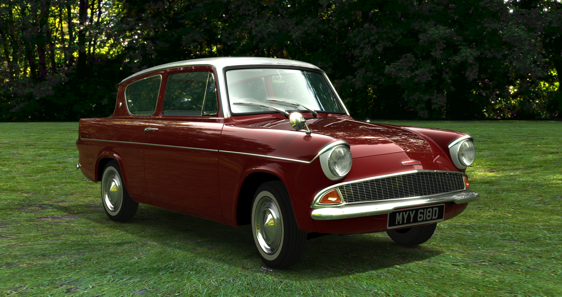 Ford Anglia 1966, skin dragoon_red