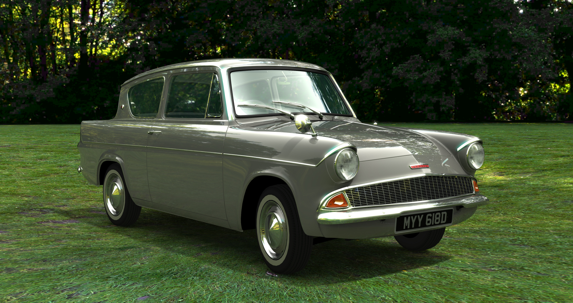 Ford Anglia 1966, skin purbeck_grey