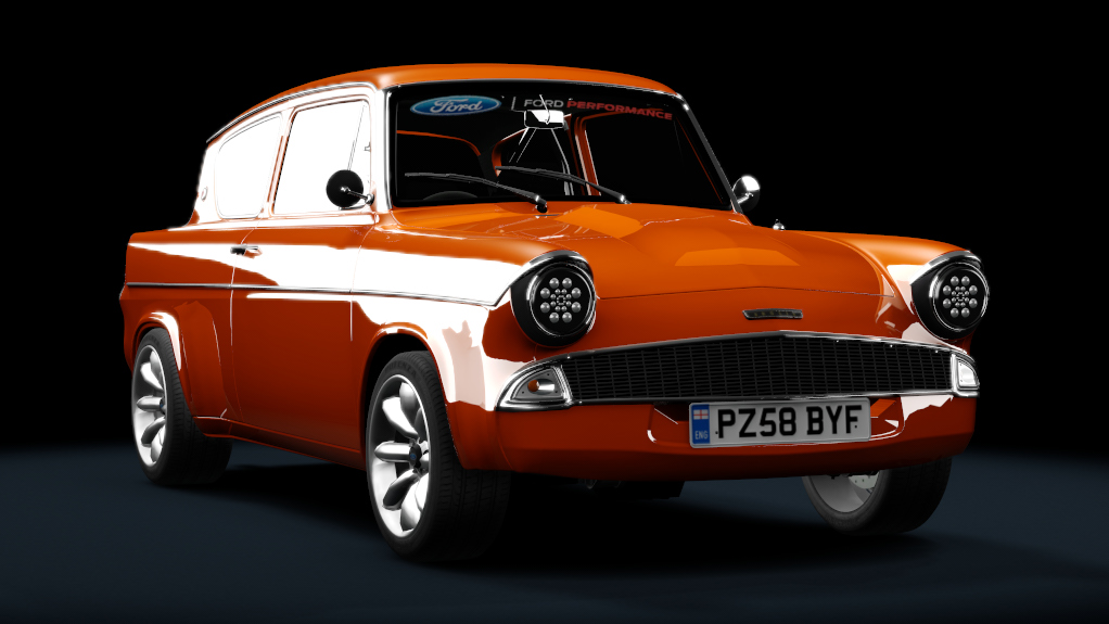 Ford Anglia 1966 Tuned, skin bright_orange