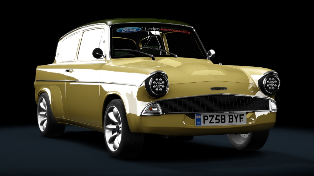 Ford Anglia 1966 Tuned, skin daytona_yellow
