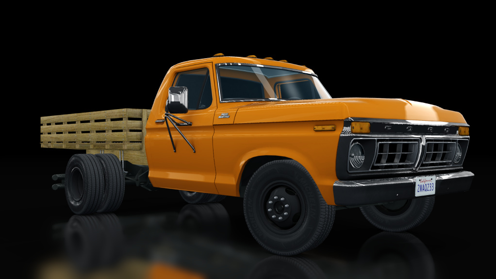 Ford F350 Flatbed, skin 2_tangerine