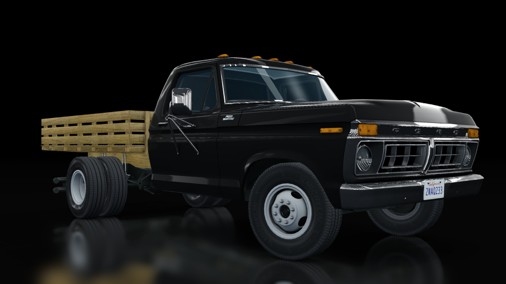 Ford F350 Flatbed, skin a_raven_black