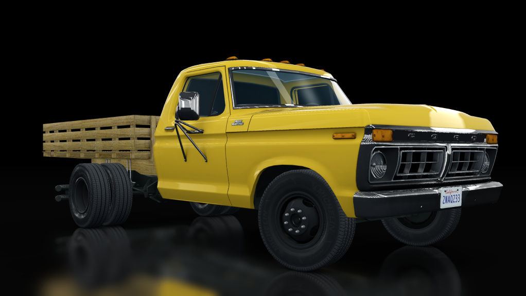 Ford F350 Flatbed, skin g_chrome_yellow