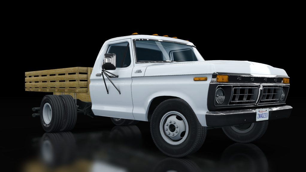 Ford F350 Flatbed, skin m_wimbledon_white