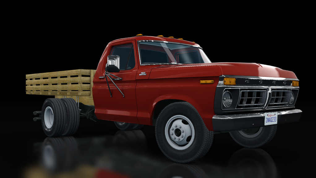 Ford F350 Flatbed, skin t_candyapple_red