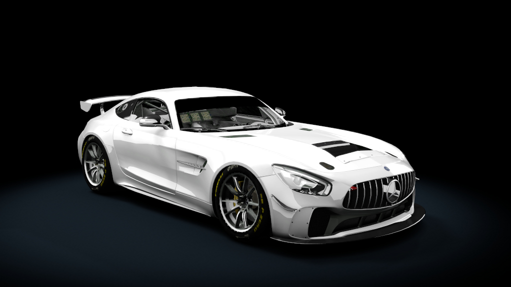 Mercedes AMG GT4, skin white