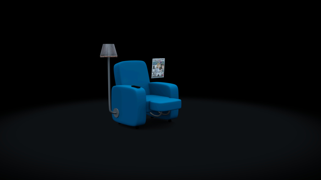 Sofa, skin blue