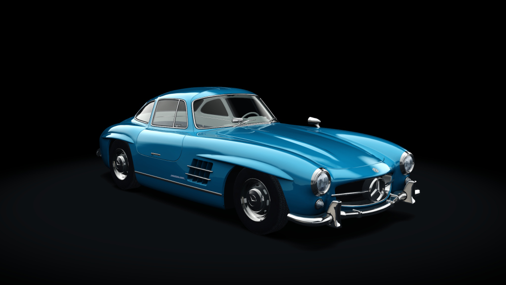 Mercedes-Benz 300SL, skin 05_blue_classic_elfenbein