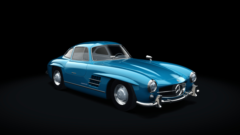 Mercedes-Benz 300SL, skin 05_blue_classic_grey