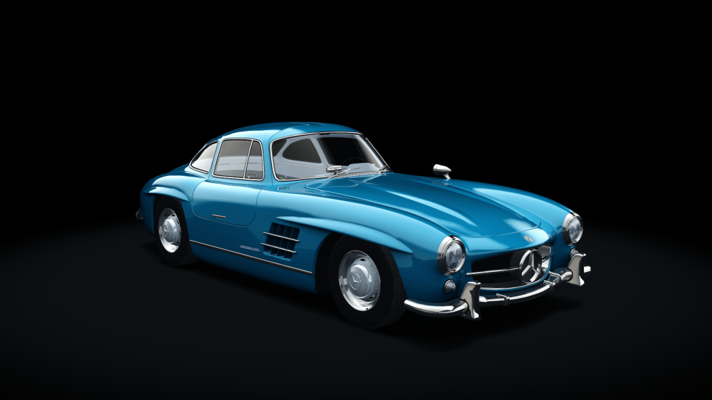 Mercedes-Benz 300SL, skin 05_blue_classic_white