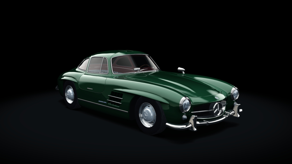 Mercedes-Benz 300SL, skin 06_green_classic_darkred