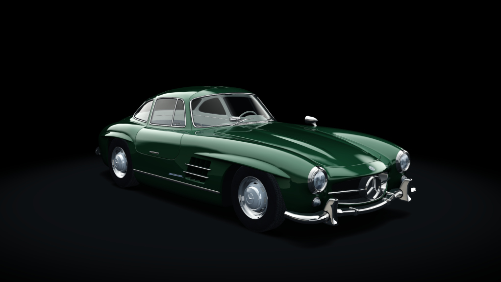 Mercedes-Benz 300SL, skin 06_green_classic_elfenbein