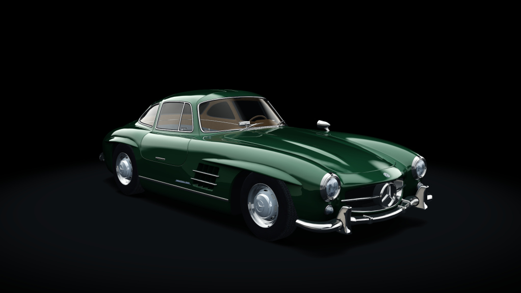 Mercedes-Benz 300SL, skin 06_green_classic_goldbrown