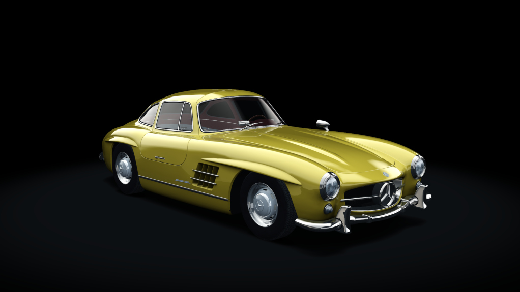 Mercedes-Benz 300SL, skin 07_yellow_classic_darkred