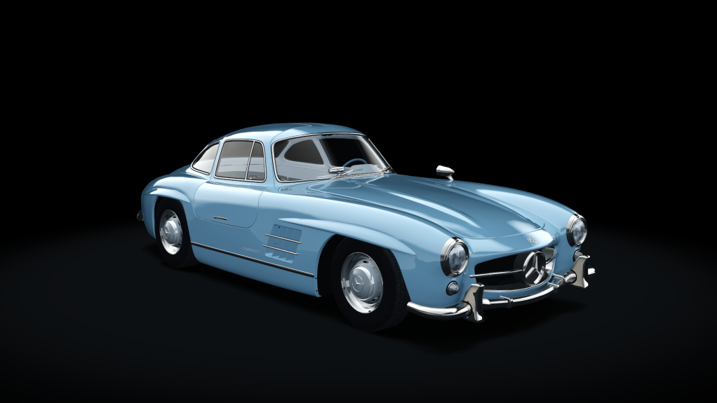 Mercedes-Benz 300SL, skin 09_bluegrey_white