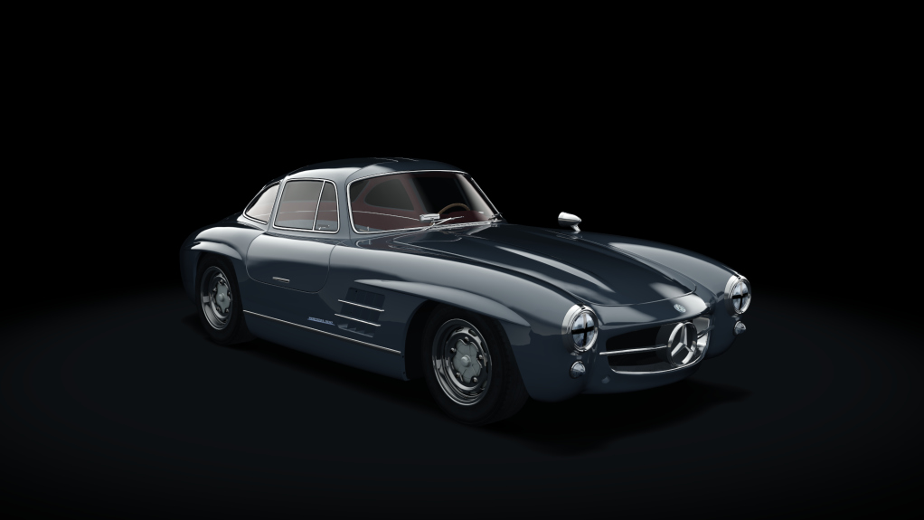 Mercedes-Benz 300SL Race, skin 02_graphitgrey_darkred