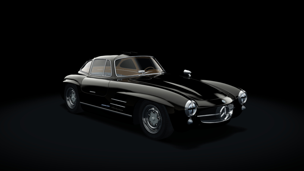 Mercedes-Benz 300SL Race, skin 03_black_goldbrown