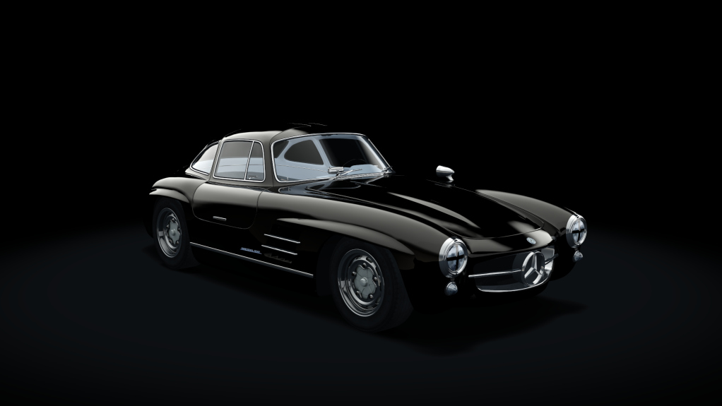 Mercedes-Benz 300SL Race, skin 03_black_white