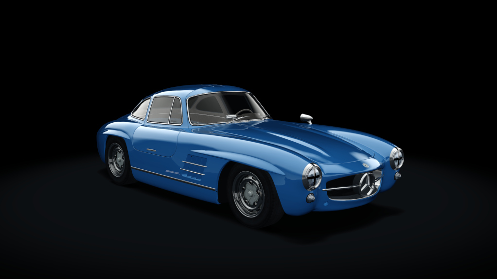 Mercedes-Benz 300SL Race, skin 05_blue_classic_beige