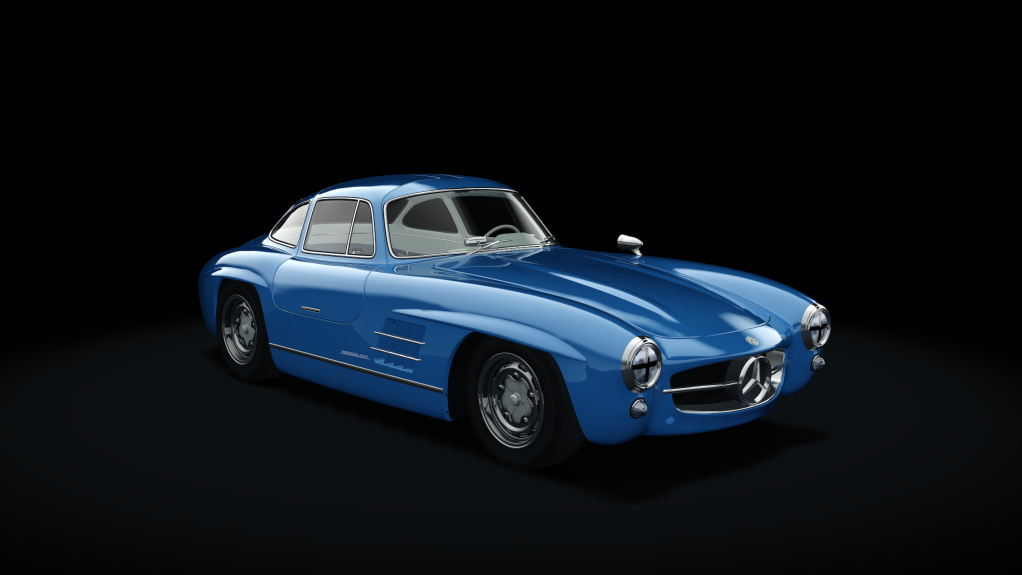 Mercedes-Benz 300SL Race, skin 05_blue_classic_elfenbein