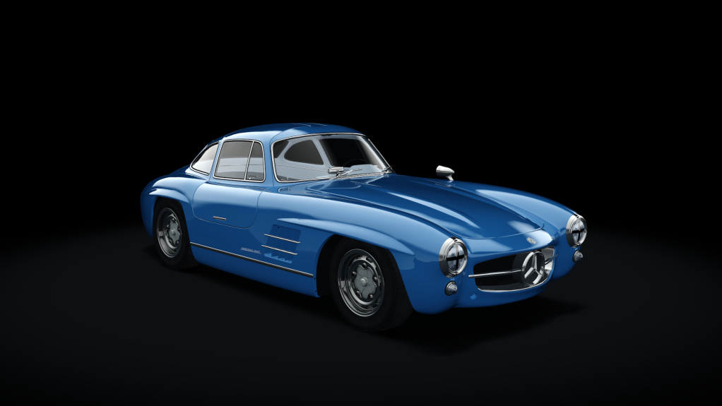 Mercedes-Benz 300SL Race, skin 05_blue_classic_white