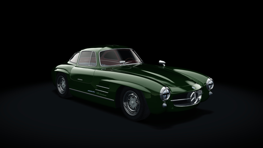 Mercedes-Benz 300SL Race, skin 06_green_classic_darkred