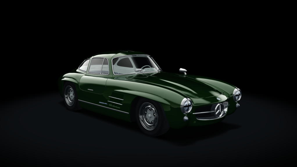 Mercedes-Benz 300SL Race, skin 06_green_classic_elfenbein