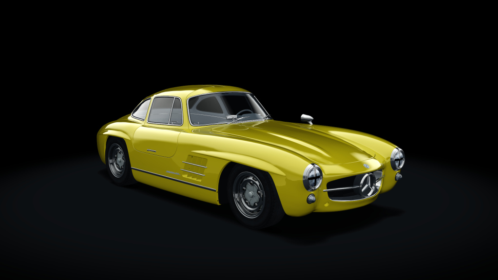 Mercedes-Benz 300SL Race, skin 07_yellow_classic_grey