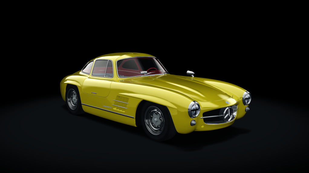 Mercedes-Benz 300SL Race, skin 07_yellow_classic_red