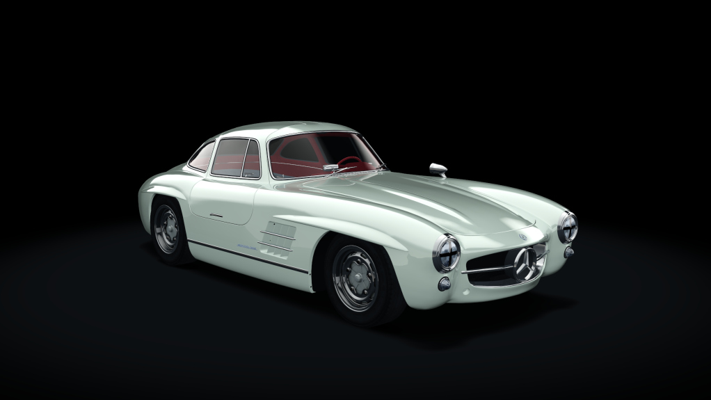 Mercedes-Benz 300SL Race, skin 08_elfenbein_red