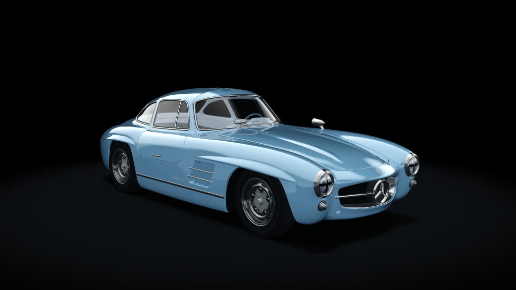 Mercedes-Benz 300SL Race, skin 09_bluegrey_white