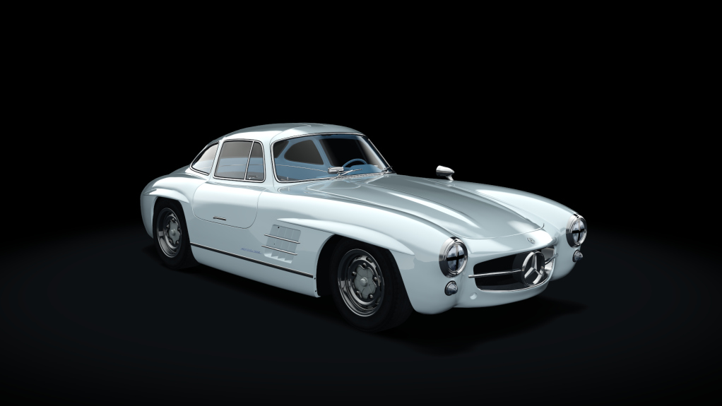 Mercedes-Benz 300SL Race, skin 10_white_blue