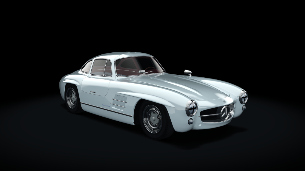 Mercedes-Benz 300SL Race, skin 10_white_darkred