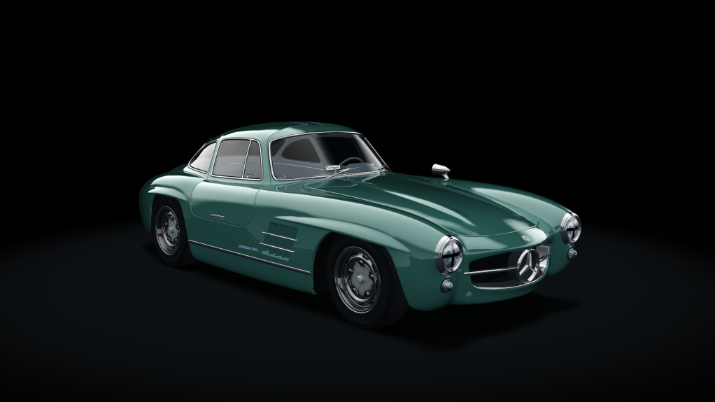 Mercedes-Benz 300SL Race, skin 12_green_classic_II_grey