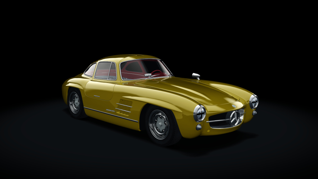 Mercedes-Benz 300SL Race, skin 13_yellow_classic_II_red