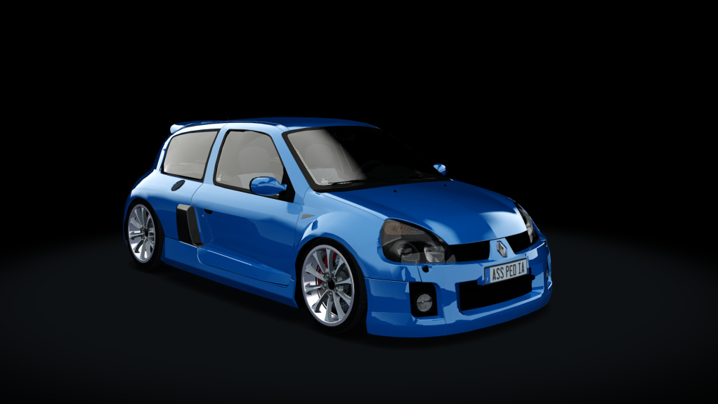 Renault Clio V6 tuned, skin Azur