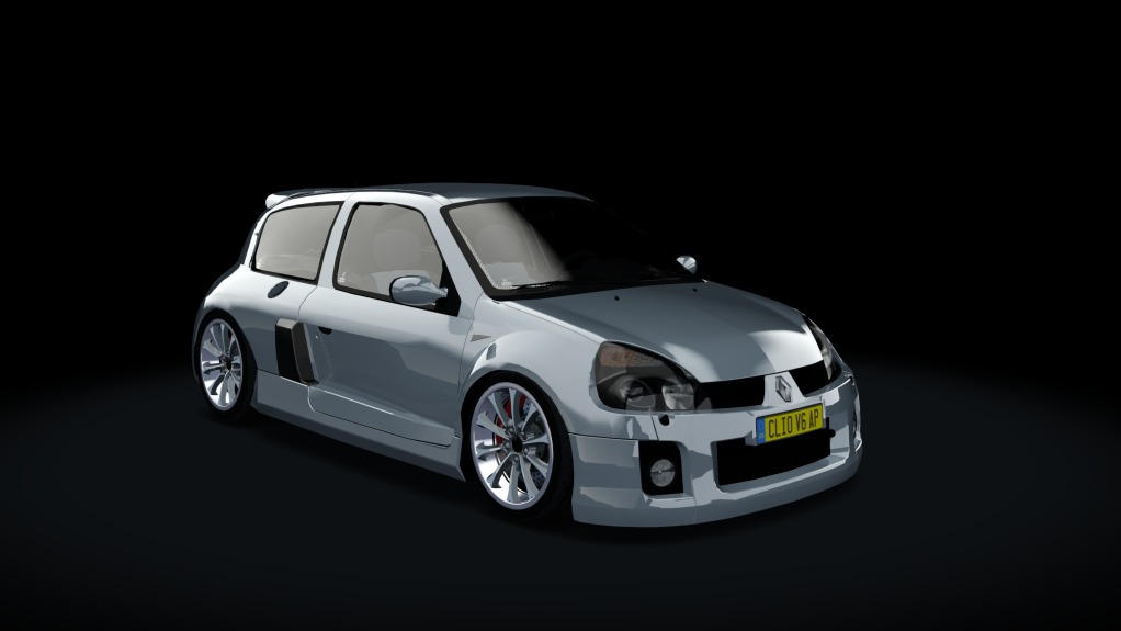 Renault Clio V6 tuned, skin Metal_Gris