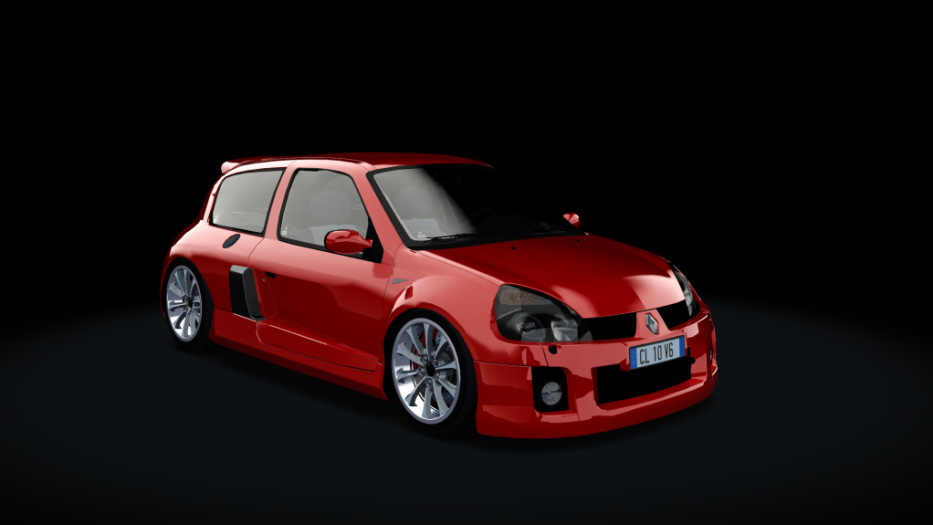 Renault Clio V6 tuned, skin Red