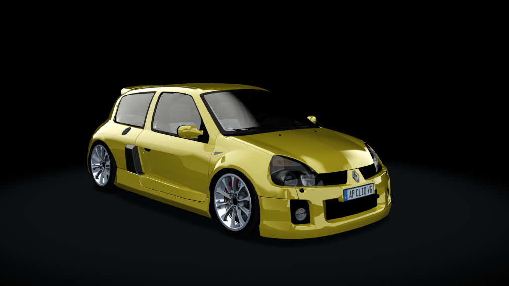 Renault Clio V6 tuned, skin Yellow
