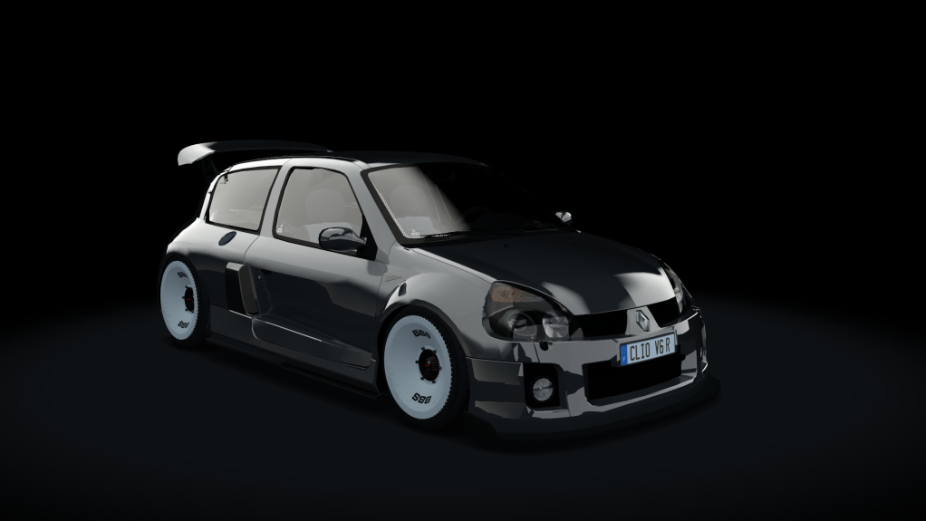 Renault Clio V6 Turbo S1, skin Anthracite