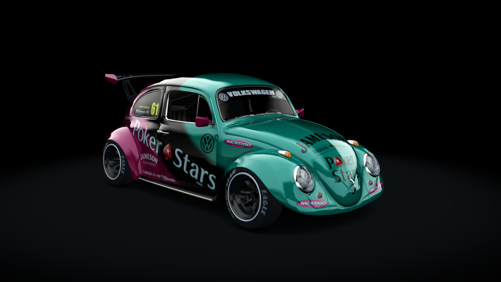 Volkswagen Beetle 3.0, skin poker_stars